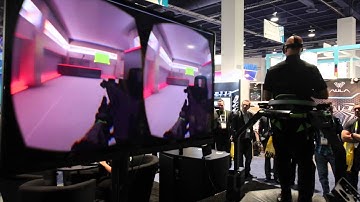 virtuix omni virtual reality treadmill system :CES 2015