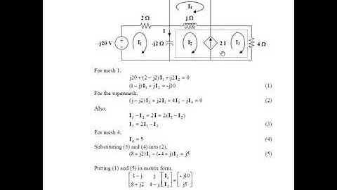 mesh analysis and source transformation