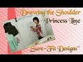 How to draw a Princess Seam Line into the Shoulder Line by Sure-Fit Designs