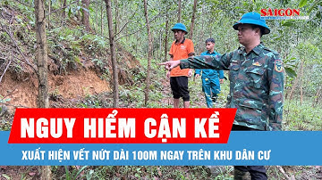 Xuất hiện vết nứt dài 100m, sâu hơn 1m ngay trên khu dân cư