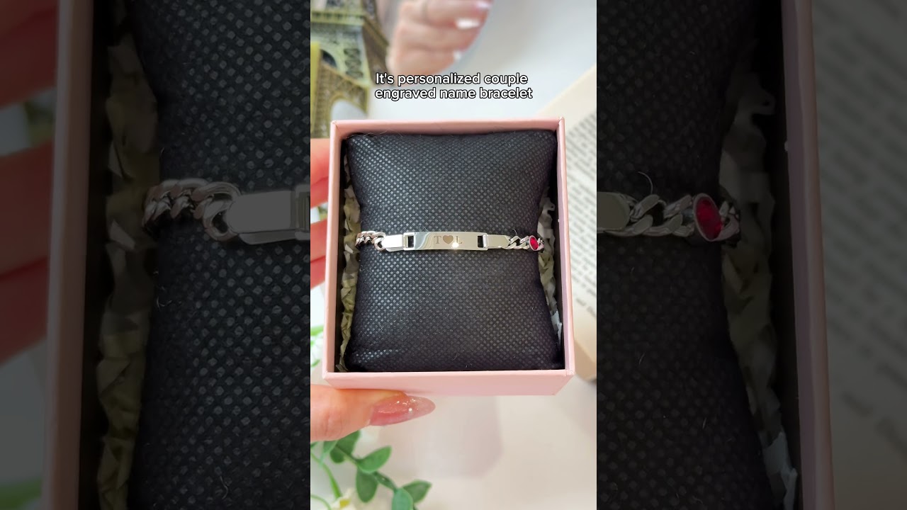 Couple Name Matching Set Love | Personalized Stainless Steel Engraved Name Bracelet