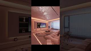 Đèn chiếu sáng phòng khách thông minh Future Smart Home hiện đại và cực kỳ sang trọng.