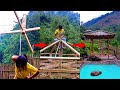  2 days girl build an incrediable chinese style buidling in a forest