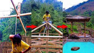🏠 2 Days Girl Build An Incrediable Chinese Style Buidling In A Forest