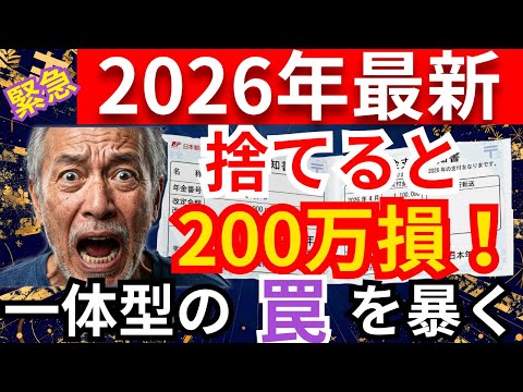 【2026年最新】年金一体型通知書の罠！捨てると200万損失？額面増でも手取りが減る正体と還付の裏技を徹底解説