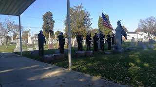 Military funeral honors for WWII veteran and Thomas Wolfe scholar Aldo P. Magi, Sandusky, Ohio