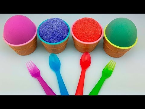 Jogue com o Kinetic Sand Mad Mattr & Jogue Espuma em Copos de Sorvete