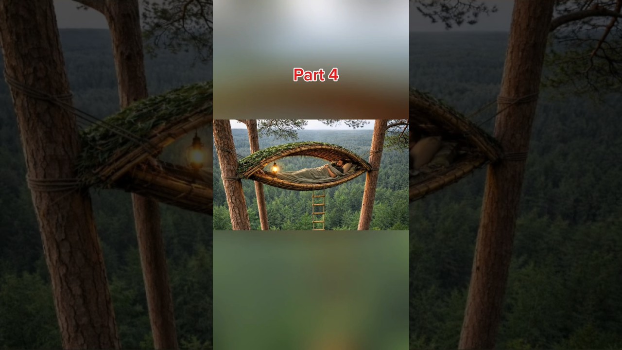 I built a hut that hung suspended among the trees.part4 