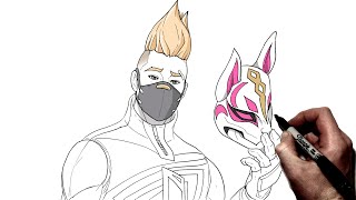 How To Draw Drift | Step By Step | Fortnite