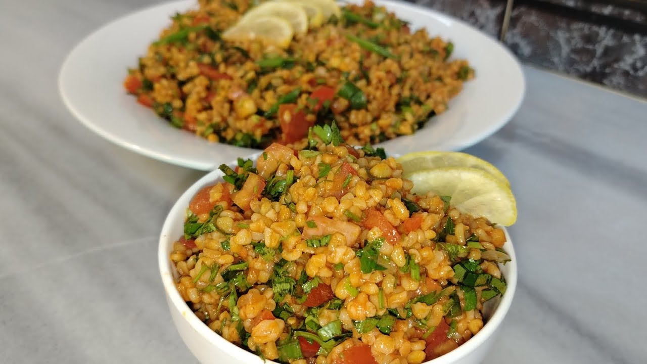 سلطة البرغل مع الخضروات. وصفة فخمة👌🏻👌🏻👌🏻