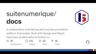 GitHub - suitenumerique/docs: A collaborative note taking, wiki and documentation platform that s...