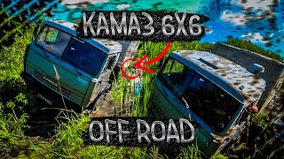 картинка: Камаз 43118 на блокировках!!! Первый выезд в грязь!!KAMAZ OFF-ROAD
