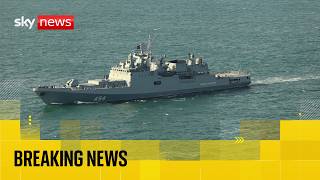 Russian warship 'fires warning shots in English Channel'