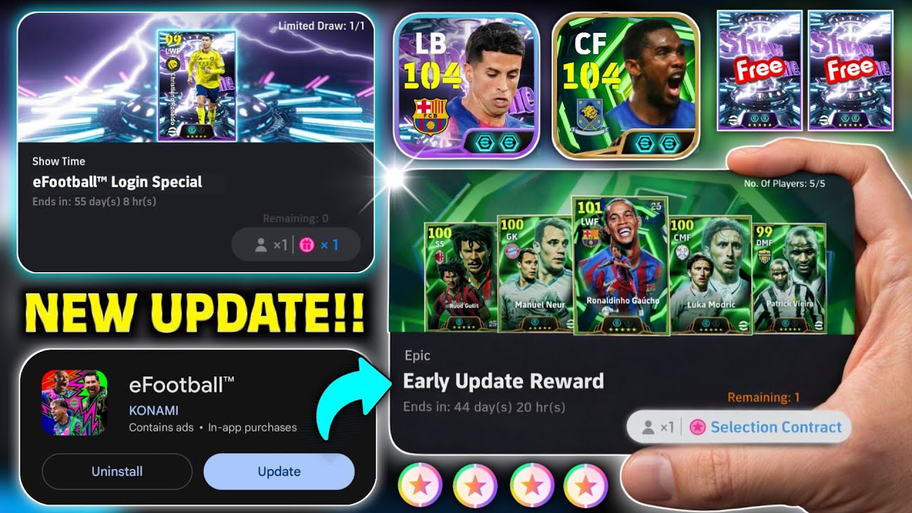 Масштабное обновление eFootball 2026™ 5 марта 🔥🤯 Официальное 1x бесплатное время просмотра, обнов...