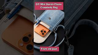 ✂️DIY Mini Denim No Zipper Phone Crossbody Bag Out of Old Jeans | Bag Tutorial | Sew Smart