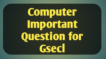 computer question for Gsecl