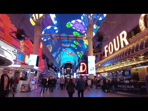 Fremont Street Experience in December Las Vegas 2021