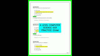 2026 OCR A Level Computer Science Exam Mastery | Full Practice Paper and Revision Guide