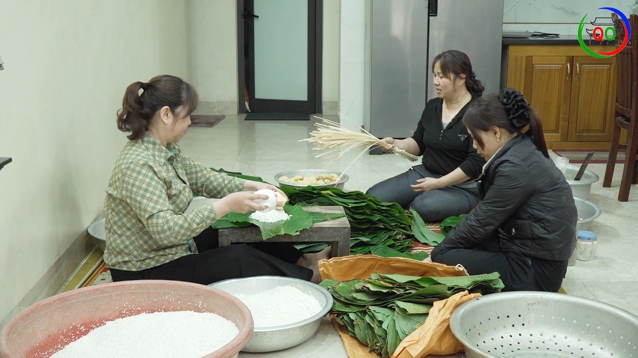 🧧🔥 NHỮNG NGƯỜI GIỮ LỬA BÁNH CHƯNG THÔN DU NGHỆ – XÃ QUỐC OAI 🍃 Bếp hồng ngày Tết – Ấm nồng nghĩa quê