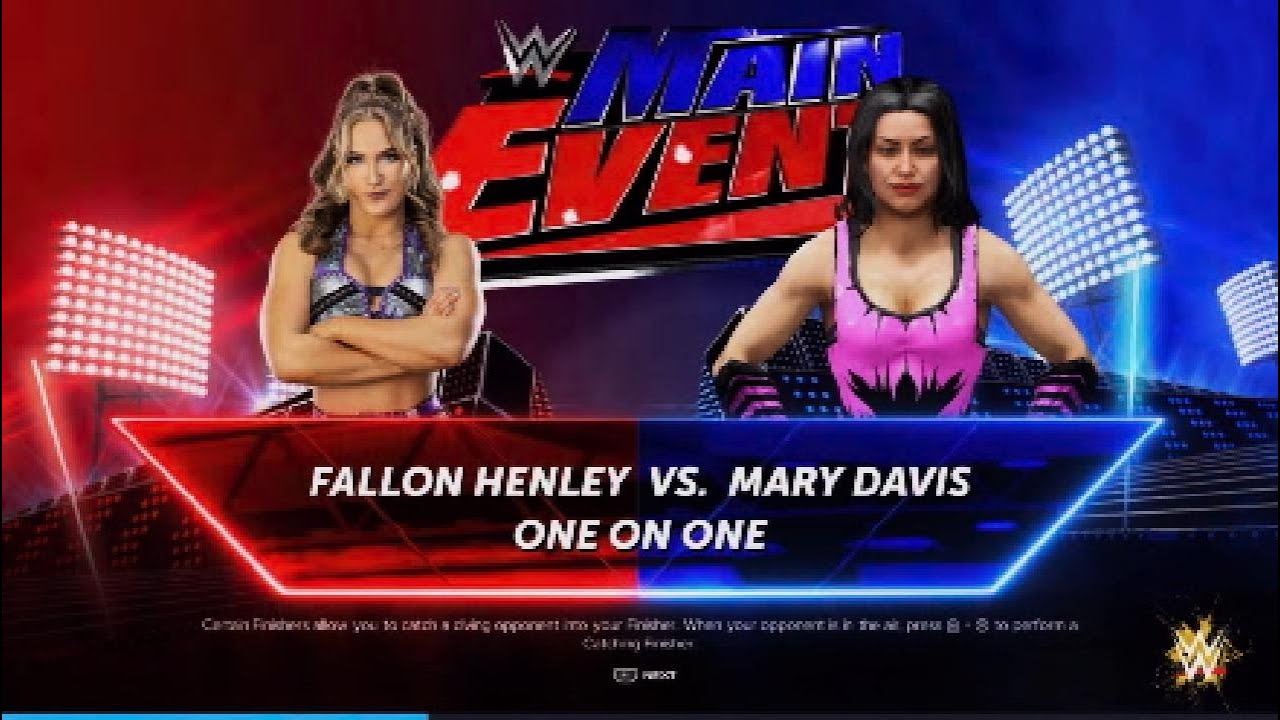 WWE Main Event| Fallon Henley vs Mary Davis WWE2K24 - YouTube