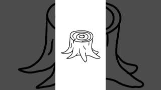 #easydrawing #doodle #shorts Draw a simple Tree Stump