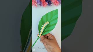 DIY easy caterpillar making from tissue paper #shorts #youtubeshorts #art #craft