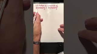 1.3 Intervals of Increasing and Decreasing 1