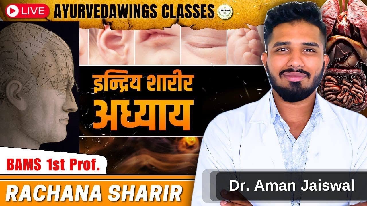 Indriya sharira : Vyutpatti, Nirukti, Enumeration, Indriya panchapanchak & Importance of Indriya 