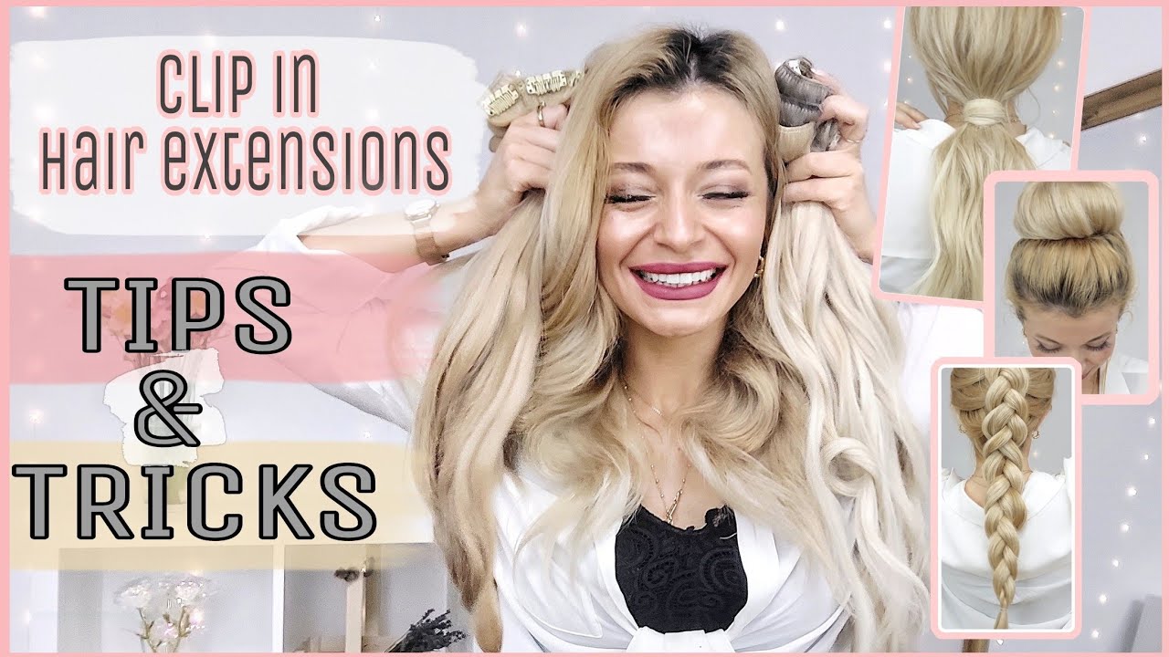 HAIR EXTENSIONS HACKS 🌸 clip in hair extensions TIPS AND TRICKS - YouTube