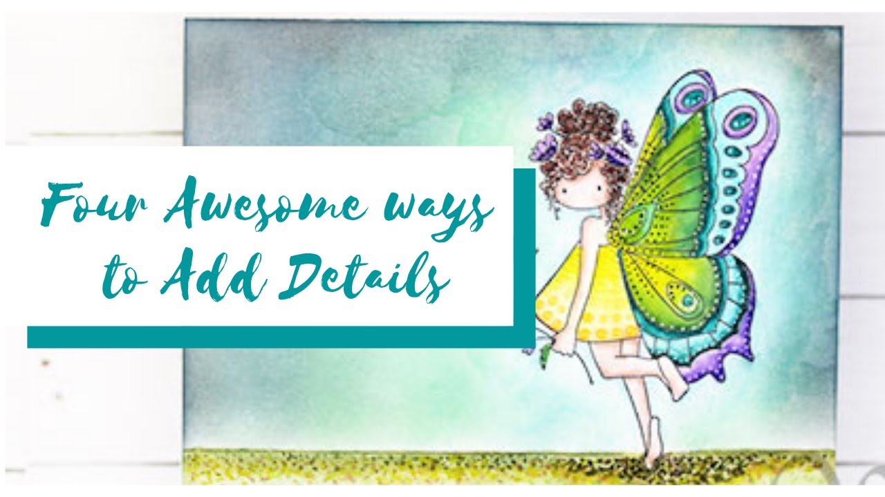 4 Awesome Ways to Add Details to your Cards: Rainbow butterfly - YouTube