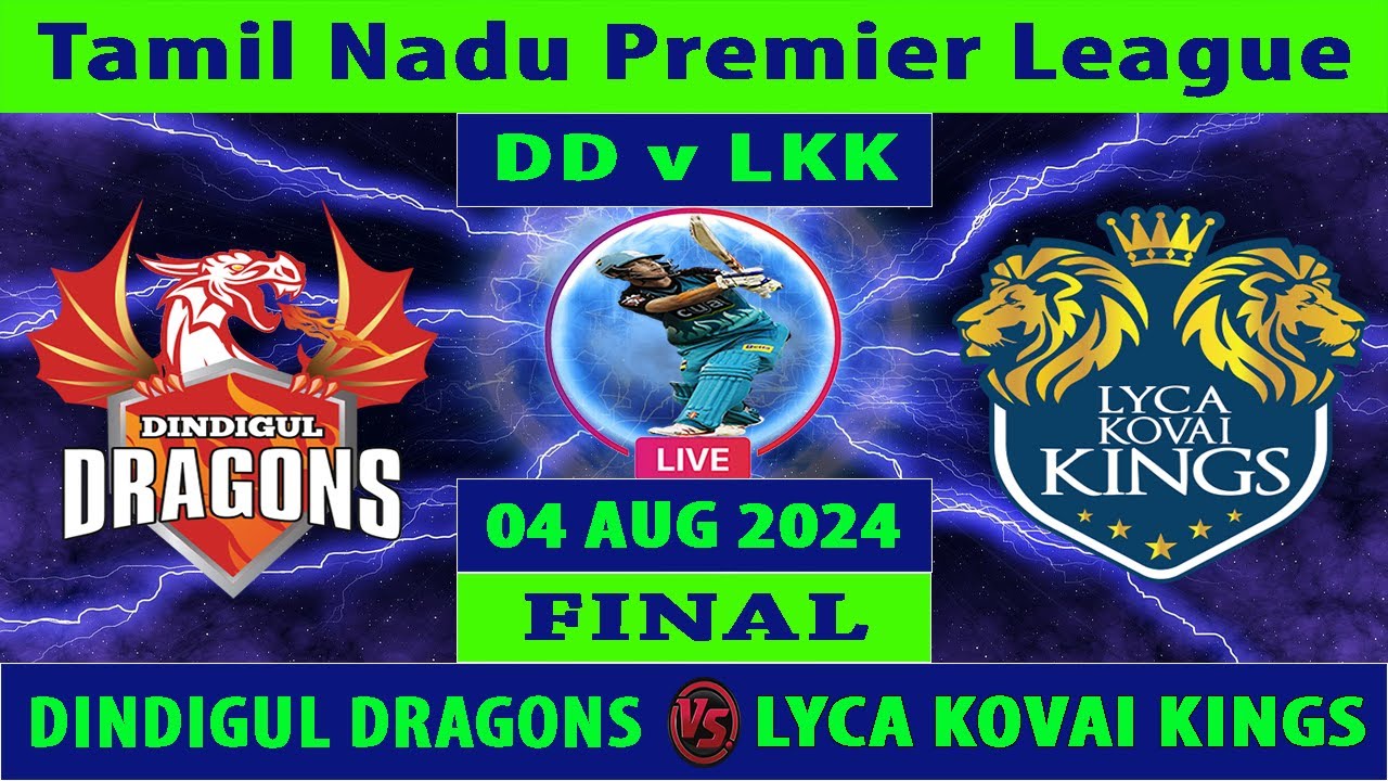 Dindigul Dragons vs Lyca Kovai Kings | DD vs LKK | Tamil Nadu Premier League 2024 | Cricket Info