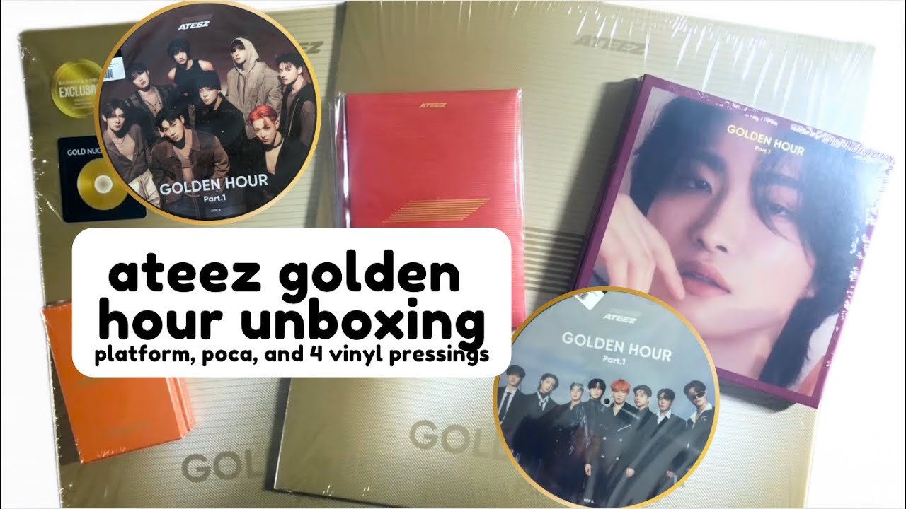unboxing ateez - golden hour | poca, platform and 4 different