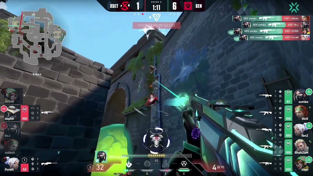 SEN ZOMB'S INSANE Spray Transfer Against XSET. Valorant Challengers - XSET vs SEN