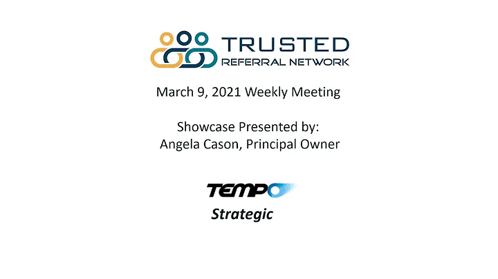 TRN Weekly Meeting 210309 - Angela Cason