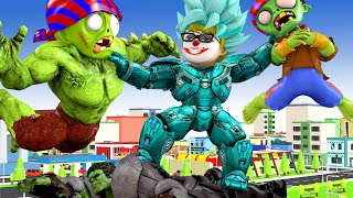 Scary Teacher 3D || Team superheroes Transfiguration   Buster fight Vs giant zombie to Hulk