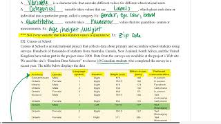 1A.1 Notes Video- Statistics Learning from Data