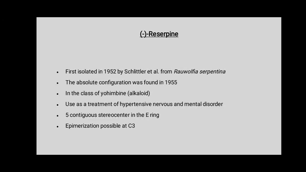 Total Synthesis of Reserpine
