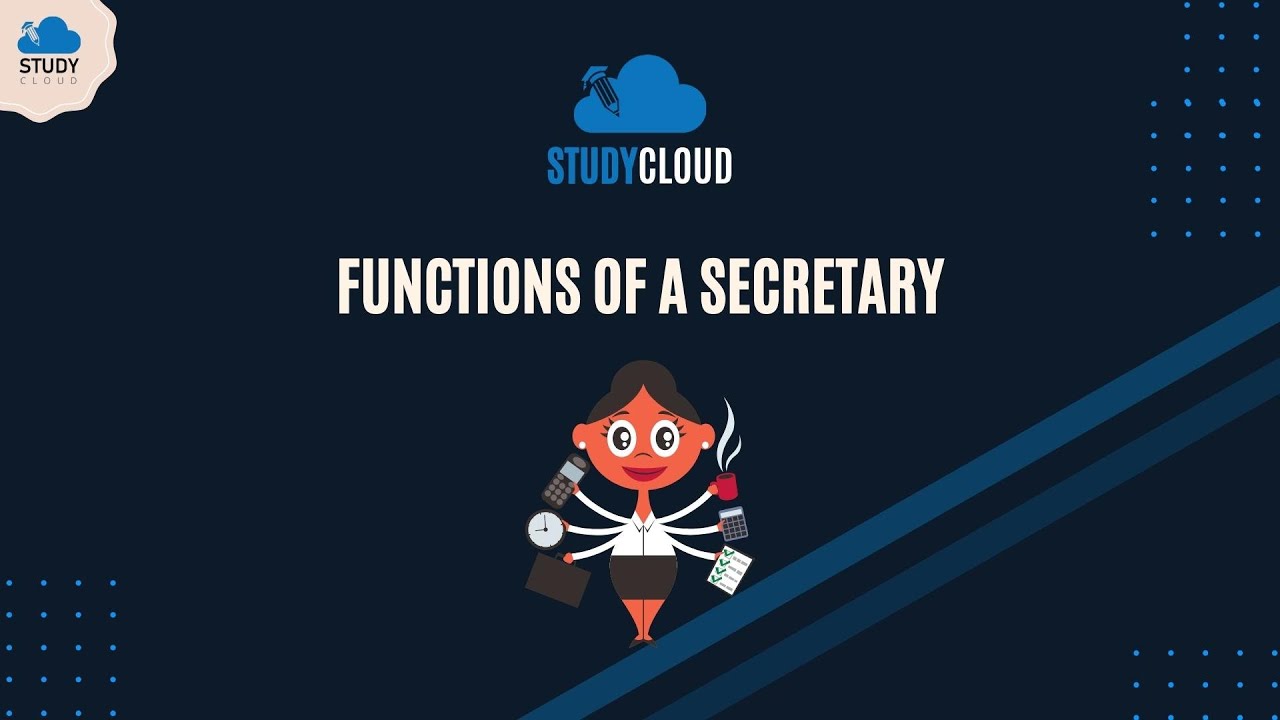 Class 11 | Functions of a secretary | SP | F.Y.J.C Commerce | StudyCloud app