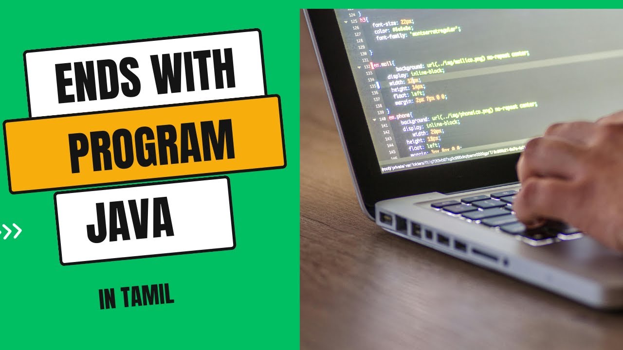 Ends With Program In Java | Tamil | Self Growth Dairies - YouTube