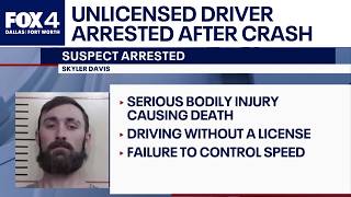 Unlicensed driver arrested after fatal multi-car crash