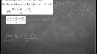 ER Lesson #36 Evaluating a Limit from Calculus by Mr. Rameau