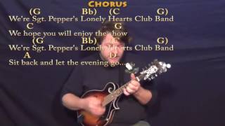 Sgt. Pepper's Lonely Hearts Club Band (Beatles) Mandolin Cover Lesson with Chords/Lyrics screenshot 5