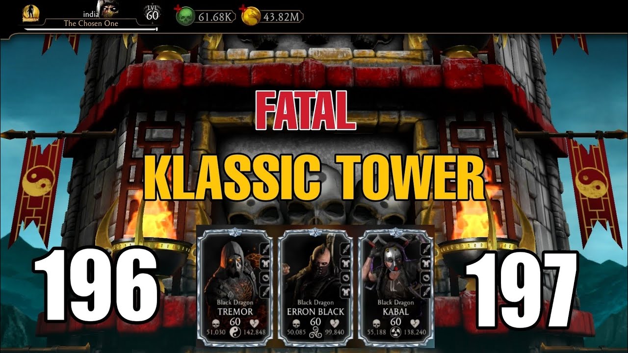 Fatal Klassic Tower 196 & 197 | Hard Battles Mk Mobile