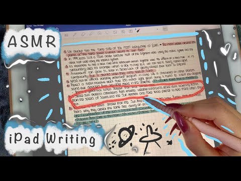 🤍 ASMR - Writing down stuff about space 🪐 (Pt.3) - iPad Writing Sounds - Close Whispering