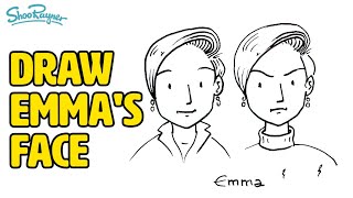 How to Draw a Womans Face - easy draw along with me - Emma