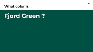 Fjord Green #005043 hex color - Green color - Warm color 005043