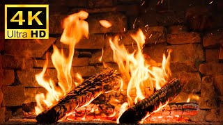 🔥 Relaxing Fireplace 4K Ultra HD | Rhythmic Flames & Soothing Crackling Sounds