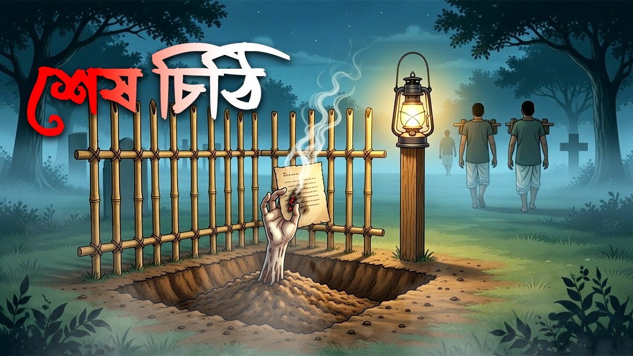 শেষ চিঠি - Sesh chithi | Gram banglar bhuter golpo | Bhuter cartoon | Vuter golpo | Horror