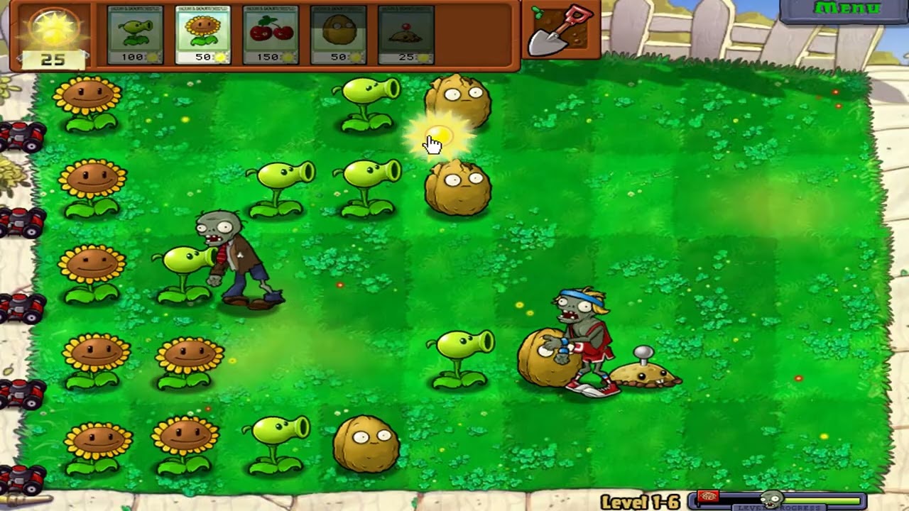 🍀Plants vs. Zombies_Level 1-6_Got SNOW PEA