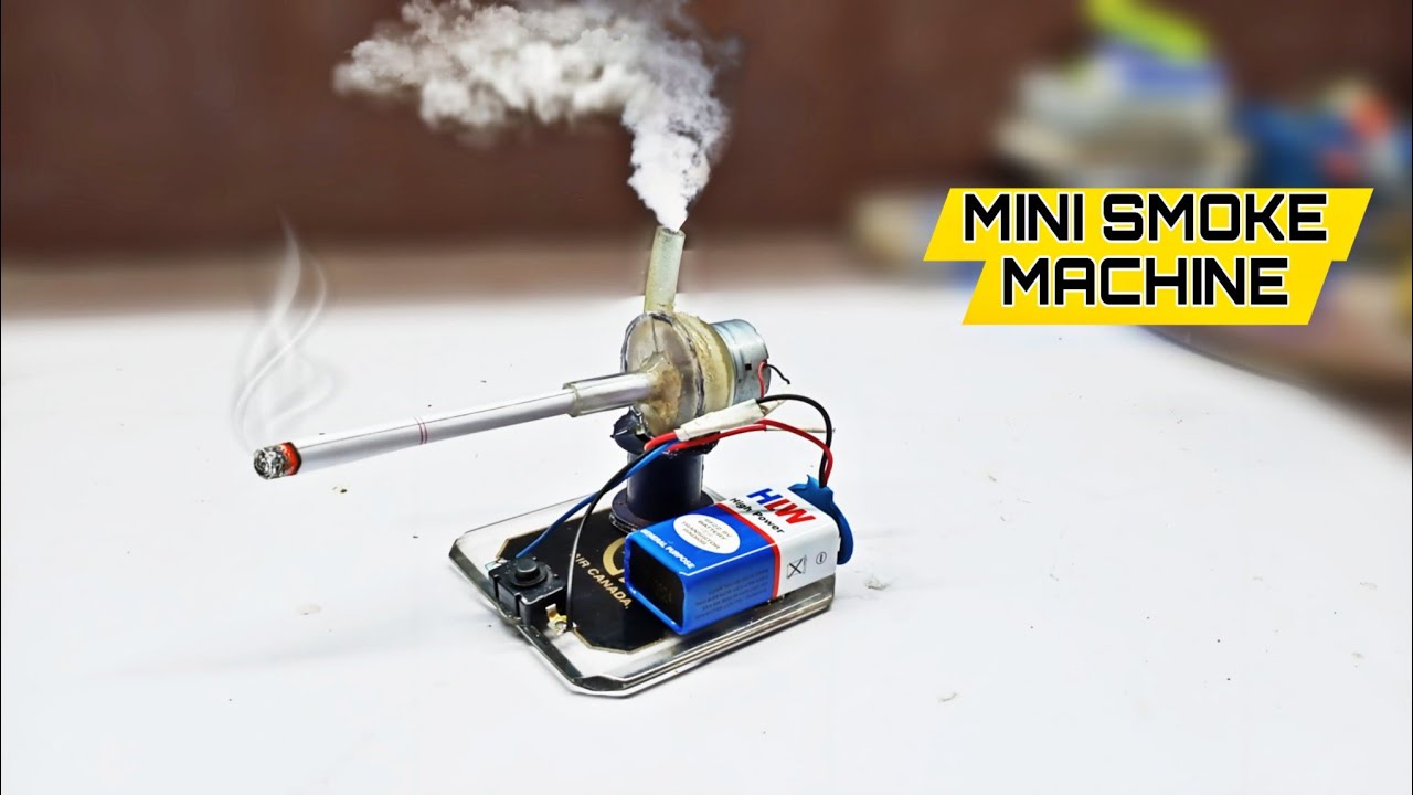 Awesome science project using dc motor || How to make mini Smoke machine.